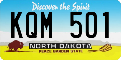 ND license plate KQM501