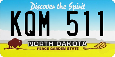 ND license plate KQM511