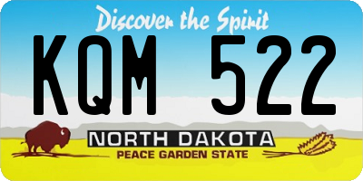 ND license plate KQM522