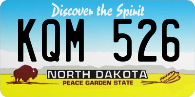 ND license plate KQM526