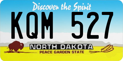 ND license plate KQM527