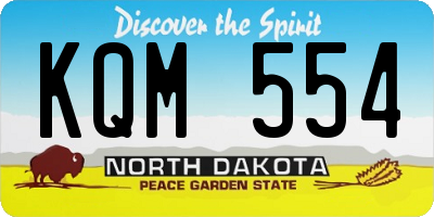 ND license plate KQM554