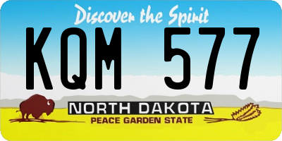 ND license plate KQM577