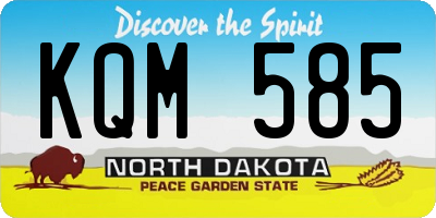 ND license plate KQM585