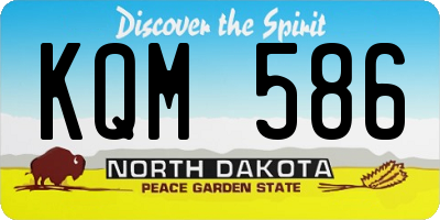 ND license plate KQM586