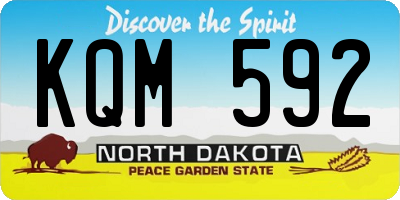 ND license plate KQM592