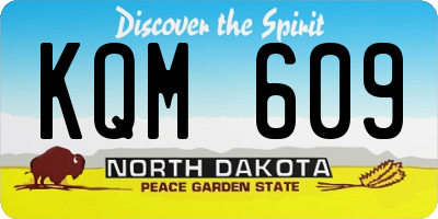 ND license plate KQM609