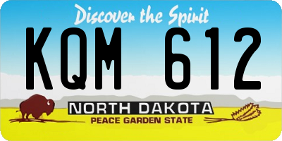 ND license plate KQM612