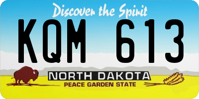 ND license plate KQM613