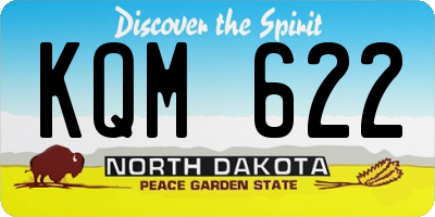 ND license plate KQM622