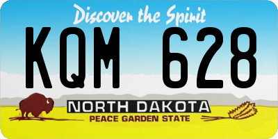 ND license plate KQM628