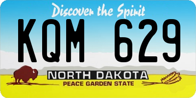 ND license plate KQM629
