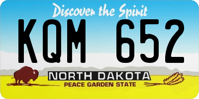 ND license plate KQM652