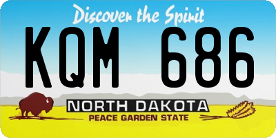ND license plate KQM686