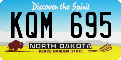 ND license plate KQM695