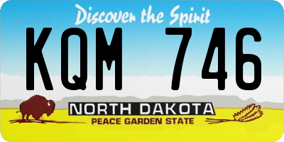 ND license plate KQM746