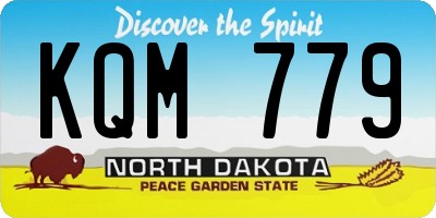 ND license plate KQM779