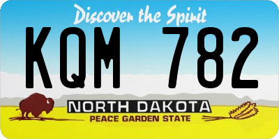 ND license plate KQM782
