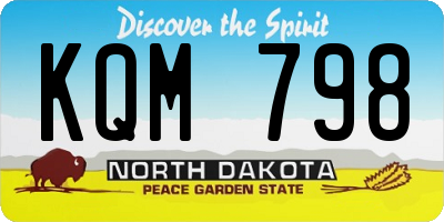 ND license plate KQM798