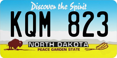 ND license plate KQM823
