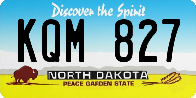 ND license plate KQM827