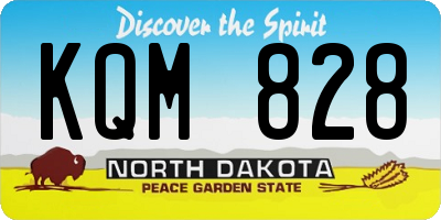 ND license plate KQM828