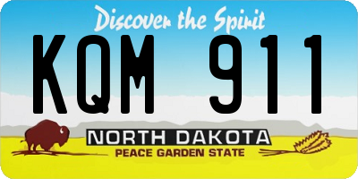 ND license plate KQM911