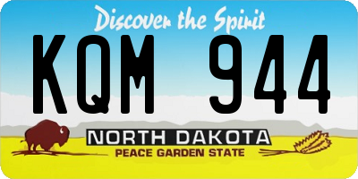 ND license plate KQM944
