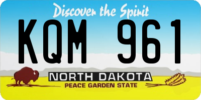 ND license plate KQM961