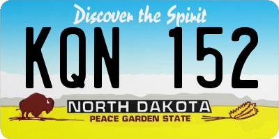 ND license plate KQN152