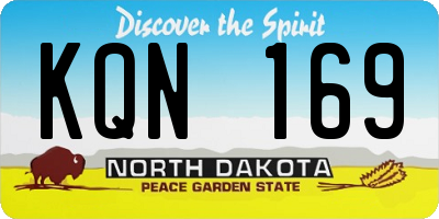 ND license plate KQN169