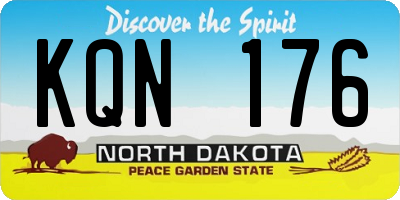 ND license plate KQN176