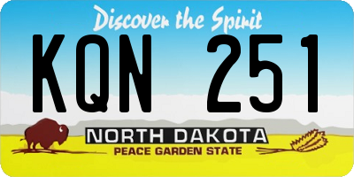 ND license plate KQN251