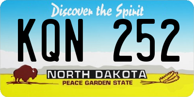 ND license plate KQN252
