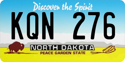 ND license plate KQN276