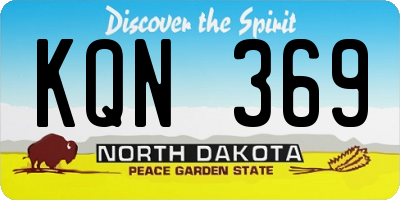 ND license plate KQN369