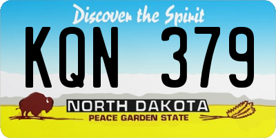 ND license plate KQN379