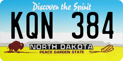 ND license plate KQN384