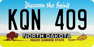 ND license plate KQN409