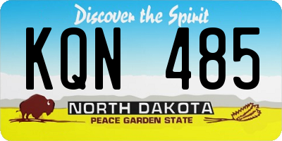 ND license plate KQN485