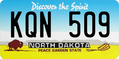 ND license plate KQN509