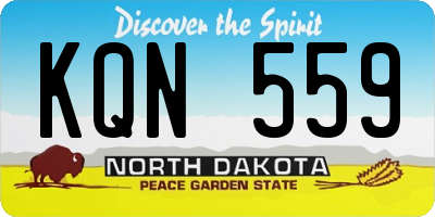 ND license plate KQN559