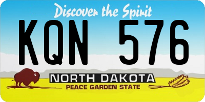 ND license plate KQN576
