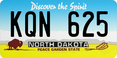 ND license plate KQN625