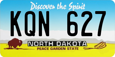 ND license plate KQN627