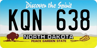 ND license plate KQN638