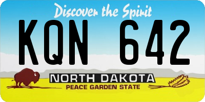 ND license plate KQN642