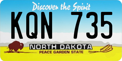 ND license plate KQN735