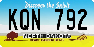 ND license plate KQN792