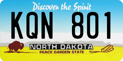 ND license plate KQN801